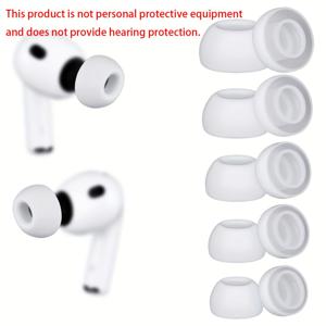 TEMU Airpods Pro 3 (3세대 2025)용 실리콘 이어팟 팁 (XXS, XS, S, M, L 사이즈) 교체 이어버드 팁