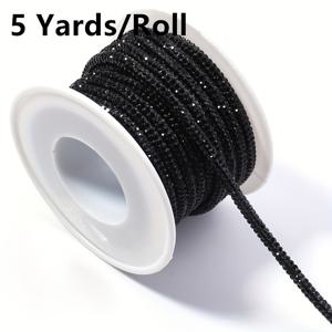 TEMU 5야드 롤 () 4mm 원형 튜브, 6열 멀티컬러 인조 로프 포함, 주얼리 제작용 부자재에 적합 - 결혼식 장식, 신발 부츠 액세서리, 헤어 클립, 랜야드 펜던트 & 리본 머리 장식용 DIY 공예 - 무코팅