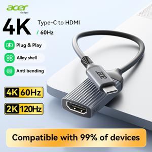 TEMU [에이서 정품] 4K/60Hz, Type-C to HDTV 비디오 확장 도크, HDR 시네마급 화질, 안정적인 프레임 손실 없는 전송, 플러그 앤 플레이, MacBook 노트북 모니터 및 TV 연결용