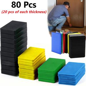 TEMU 80/400개 플라스틱 스페이서 팩 | PP 유리 블록 세트, 밑받이 플레이트, 타일 깔기용 웨지 세트, 색상 랜덤, 4가지 사이즈