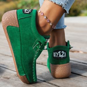 TEMU New BYZI 가을 신상 헤비웨이트 라운드 토 스니커즈 | 레트로 캐주얼 스포츠 플랫, 레이스업 클로저, 로우탑 디자인, 단색, EVA 소재