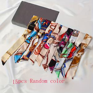 TEMU 15개 사계절 여성용 롱 헤어 타이 스카프, 다용도 넥 스카프, DIY 핸드메이드 가방 스트랩, 멀티퍼포즈 리본