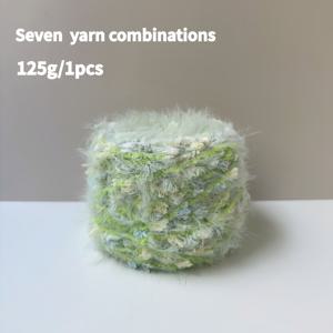 TEMU 녹색 부피감 있는 핸드 블렌디드 뜨개실 - 뜨개질 및 코바늘용 DIY 스카프, 비니, 가방, 의류 및 수제 액세서리