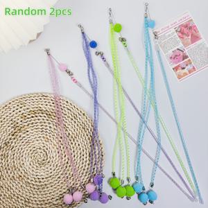 TEMU 탄력 있는 그물 & 벨이 달린 인터랙티브 고양이 장난감 - 컬러풀한 푹신한 매달린 막대, 실내/야외 놀이용 고양이용 - 새끼고양이 & 고양이를 위한 사냥 자극 장난감