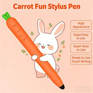 TEMU 귀여운 당근 모양 터치펜, 고정밀 및 높은 감도, 터치스크린 기기용, iPad, iPhone, 스마트폰, 기기, 태블릿 및 모든 일반 터치스크린 기기에 적용 가능