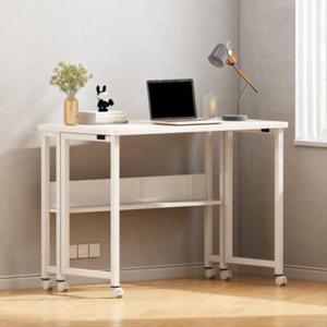 TEMU 다용도 직사각형 이동식 바퀴형 접을 수 있는 테이블 사무용 책상 휴대용 작업대 침실 책상 공부 책상 노트북테이블 홈오피스 책상