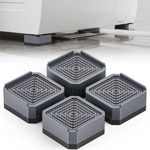 TEMU 세탁기 진동 방지 패드 4개 세트, 고하중 500kg 지지, 바닥 보호 및 가구 흔들림 방지, 고급 TPU+PP 소재, 드럼세탁기/냉장고/소파/침대용, 미끄럼방지 및 소음 감소, 원룸/자취방 필수템, 연말 선물 추천