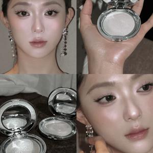 TEMU 얼굴 하이라이터 화이트 문라이트 하이라이터 투명 유리광 펄·크러쉬드 글리터 쿨톤