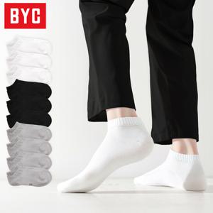 TEMU 10족 BYC 여성용 스니커즈 양말, 발목양말, 데일리 단색 여자 양말세트, 사계절, 학생, 교복, 패션