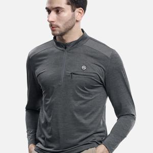 TEMU 남성 깔끔한 베이직 춘추 긴팔 집업 티셔츠 어깨명장(MT32LT058M) ㅡ 바쁜 일상속 관리하기 편한 티셔츠, 스타일리쉬 워크웨어