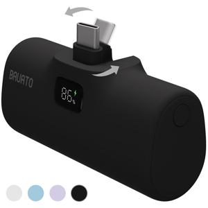 TEMU 바우아토 난연 미니 휴대용 도킹형 보조배터리 5000 일체형 보조배터리 가벼운 C타입 충전기