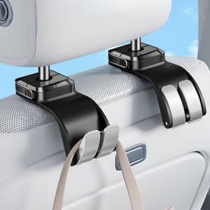 TEMU 오토크루 똑딱이 차량용 헤드레스트 후크 다용도 가방걸이 옷걸이 뒷좌석용 2개입 AC-58