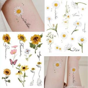 TEMU MIRWAY 수채화 문신 미니타투스티커 FTA-다이즈, 등 - 팔, 어깨, 발목에 사용 가능한 방수 임시 바디 아트 - 축제, 파티, 자아 표현, 축제 무늬, 축제 무늬 디자인, 쉬운 적용 스티커