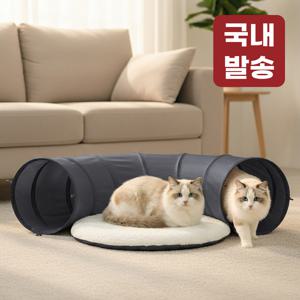 TEMU 레토 고양이 터널 쿠션 방석세트 캣터널 숨숨집 장난감 동굴 하우스 LCH-TH04
