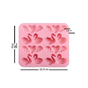 TEMU 1개 12구 3D 스완 날개 하트 모양 몰드 (레진 캐스팅용), 에폭시 레진 프로젝트용 귀여운 몰드, 홈 선물 및 공예품