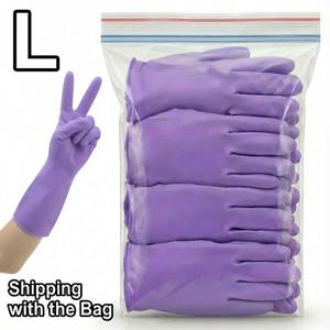 TEMU 20개입 보라색 연장형 커프 일회용 장갑 30cm, 12인치 긴 소매, 비닐 니트릴 혼합 소재, 방수 라텍스 프리 파우더 프리, 신축성 있는 양손잡이 디자인, 일반 가정용, 펫 케어 및 일상 작업용, 부드럽고 편안한 착용감