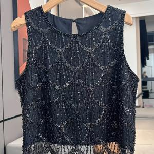 TEMU 2026 여름 신상 민소매 여성용 헤비 듀티 진주 스팽글 비즈 탑 다용도 인스 스타일 연회 데이트 감성 스타일