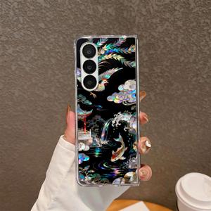 TEMU 폰 케이스: 삼성 갤럭시 Z 폴드7 Z 폴드5 Z 폴드3 Z 폴드6 Z 폴드 7 6 5 4 3 Z 폴드4 호환 아트 에스테틱 패턴 케이스