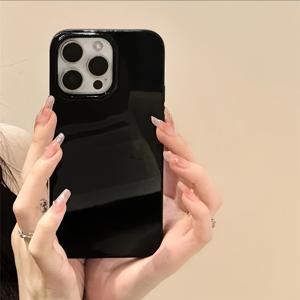 TEMU 폰 케이스: 세련된 솔리드 컬러 대형 홀 젤리 케이스, 아이폰 X/11/12/13/14/15/16/17/Air/Pro/Pro Max/Plus 호환. 낙하 방지, 스크래치 방지, 내구성 보호 디자인. 편안한 그립감으로 크리스마스, 생일, 발렌타인데이에 남성, 여성, 가족을 위한 완벽한 선물