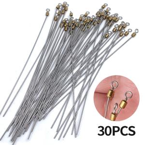 TEMU 30개입 미국 스타일 긴 생크 스위벨 지렁이 후크 포크 8자 링 루어 스피너 낚시 그룹 회전 스틸 와이어 스위벨 루어 강력 핀 8자 링 8자 스위벨