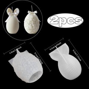 TEMU 2개입 달걀 토끼 에폭시 레진 몰드 양초 제작 몰드 – 점토 및 석고 몰드, 쉬운 분리, 재사용 가능한 다용도 실리콘 몰드 (양초 제작, 에폭시 레진 공예, 부활절 장식, 홈 분위기 & 선물 프로젝트용)