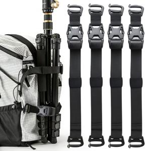 TEMU 4개 세트 택티컬 몰리 시스템 백팩 스트랩 및 버클 - 팩 부착을 위한 조절 가능한 추가 장치