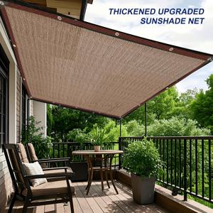 TEMU 그로밋형 그늘막 천, 90% 자외선 차단 정원용 차광망, 식물 덮개/파티오 차양/정원 퍼걸러/온실/차단막 개집용, 커피 브라운, 1개