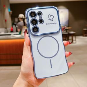 TEMU 폰 케이스: 삼성 갤럭시 S26 울트라/S26 플러스/갤럭시 S26 호환 럭셔리 도금 소프트 케이스 풀커버 보호용 웨이브 범퍼 쉘 커버