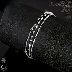 TEMU 레트로 3단 팔찌 - 선물에 적합한 저자극성, K 도금 레이어드 체인, 캐주얼 복장, 특별한 날 및 민감한 피부용, 생일 선물로 사계절 우아한 액세서리