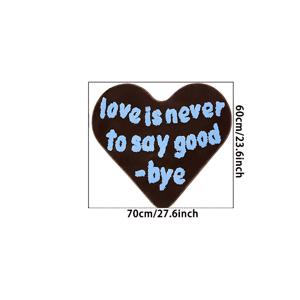 TEMU 하트 모양 러그, 침실 침대 옆 카펫, 영어 슬로건 디자인, 부드럽고 편안한 바닥 매트, 아름다운 방 장식 매트, 흡수성이 뛰어난 귀여운 플러시 욕실 매트, 거실, 침실, 드레스룸, 욕실, 화장실에 적합