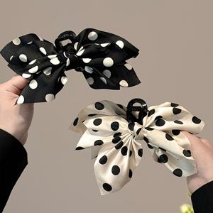 TEMU 두 개의 큰 물방울 무늬 헤어 클립, 머리 뒤쪽에 완벽, 고급스러운 헤어스타일에 적합, 일상 사용, 파티, 해변 나들이 및 여행에 적합