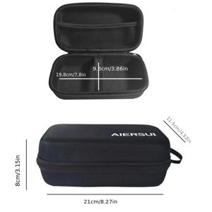 TEMU 휴대용 에어 컴프레서 타이어 공기 주입기용 하드 쉘 EVA 보관 가방, 휴대용 충전기 보조 배터리 보호 케이스, 자동차, 사무실, 야외 여행, 전자 기기 및 작은 크리스마스 선물로 적합