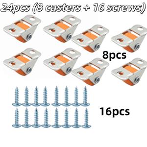 TEMU 24개 세트 헤비듀티 잠금 캐스터 및 나사 포함 - 조용한 이동 시스템, 캐비닛, 책장, 가구, 가전용 - 평평한 바닥용 산업용 바퀴 / 단단한 바닥에 적합