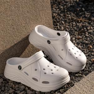 TEMU 여성 캐주얼 두꺼운 밑창 내구성 | 패셔너블하고 미끄럼 방지 디자인, 부드러운 EVA 소재, 해변, 낚시, 실내복으로 적합, 착용 및 제거 용이, 여성 신발