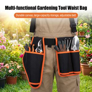 TEMU 정원 도구 보관 가방, 휴대용 가지치기 허리 팩, 배터리 미포함, 정원 도구 정리함, 내구성 있는 원단, 다기능 벨트, 야외 활동 애호가, 남성용 도구 벨트