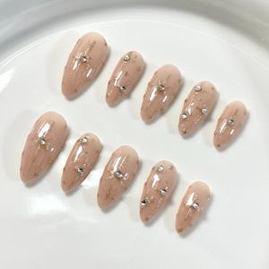 TEMU 고급스러운 럭셔리 룩을 위한 수제 골든 스타버스트 네일 스티커 10개입