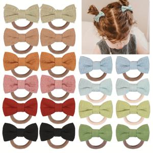 TEMU 20개 조요 리본 헤어밴드 - 귀여운 그리드 프린트, 소프트 파스텔 & 어시 토너, 부드러운 스트레치 헤어 액세서리, 생일파티용, 캐주얼 스타일, 장식용 리본, 플레이풀 에스테틱