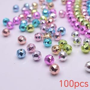 TEMU 4.5mm 고품질 페인트 유리 비즈, 다양한 색상으로 제공, 팔찌 및 목걸이 제작에 적합