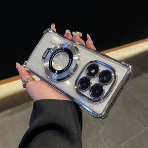 TEMU 폰 케이스: 샤오미 레드미 노트 14 4G 5G/노트 14 PRO 5G/노트 14 프로+ 호환 링 시트 럭셔리 전기도금 안전 에어백 충격 방지 폰 케이스