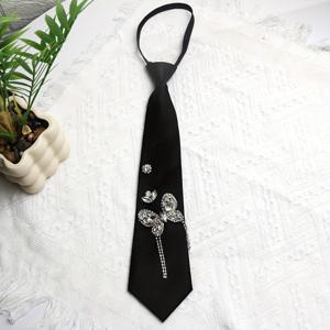 TEMU 1개 라인스톤 핑크 꽃 머리끈, 묶을 필요 없음, 스트리트 캐주얼 데일리 셔츠, 학교 스타일에 적합