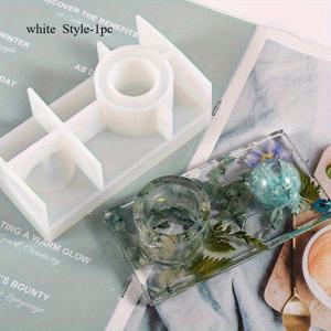 TEMU 1개 실리콘 몰드 향신료 삽입 트레이 촛대 콘크리트 시멘트 몰드 매치 홀더 석고 레진 몰드 용품