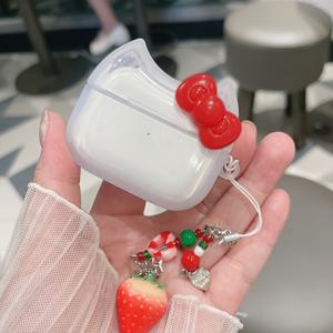 TEMU 에어팟 4 보호 케이스에 적합한 고양이 귀 리본 디자인, 에어팟 3 및 2세대 에어팟 1/2 이어폰 케이스와 호환, 트렌디하고 독특함