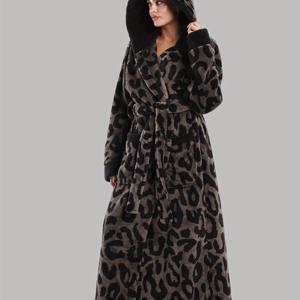 TEMU 카니발 -- 어버이날 섹시 -- 프린트 시리즈 -- 여성 가을/겨울 시즌 -- 홈 로브 -- 긴소매 후드 목욕 가운 -- 따뜻한 잠옷 -- 확장 및 두꺼워짐 -- 따뜻한 선물 세트 -- 포켓 포함 -- 벨트 포함 -- 세탁기 사용 가능