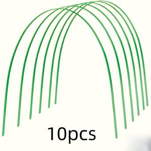 TEMU 화단용 정원 아치 10세트, 70.8인치 길이 온실용 아치형 재배 터널, 녹 방지 유리섬유 지지대 아치 프레임, 격자형 덩굴받침대용, DIY 식물 지지대 정원 말뚝, 줄막이용