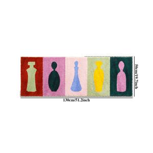 TEMU 1개 모조 캐시미어, 1000g 무게, 10mm 두께, 40x110cm, 컬러풀 병 패턴 롱 카펫, 미끄럼 방지 부드럽고 폭신한 바닥 매트, 거실, 소파, 침실, 드레스룸, 라운지에 적합