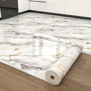 TEMU 회색과 금색의 매우 두꺼운 대리석 바닥 데칼, 검은색과 금색의 비닐 벽지 (23.62