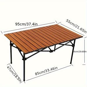 TEMU 야외 레저 캠핑 접이식 에그 롤 롱 테이블