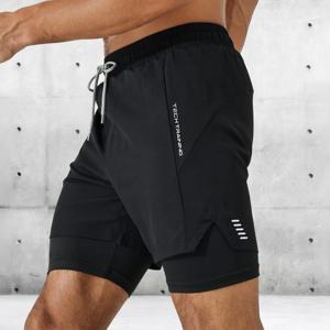TEMU 남성용 반사 드로스트링 트레이닝 반바지 | 스키니 핏, 약간의 스트레치 원단, 포켓이 있는 단색