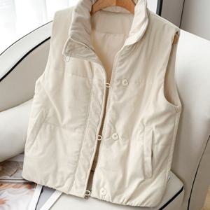 TEMU 여성용 경량 퀼팅 코듀로이 조끼, 신상 봄/가을/겨울 디자인, 어리게 보이는, 가볍고 얇고 따뜻한 상의, 패셔너블, 개성, 다용도, 캐주얼, 우아한, 숏 조끼