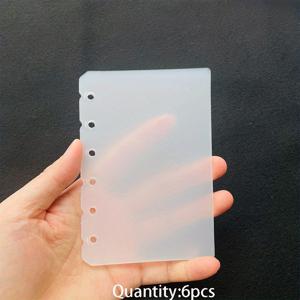 TEMU 6개 A5 A6 A7 A8 투명 프로스트 루스리프 바인더 뒷면 실링 북 스티커 뒷면 스티커 북 컬처 스탬프 페이지 씰 북 보충 페이지 3D 스티커 북 스티커 보드 스티커 북 스티커 북 제작용 스티커 북 커버 사무용품